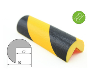 Elastyczny profil ostrzegawczo-ochronny wielokrotnego użytku KNUFFI typ A (1000 mm)
