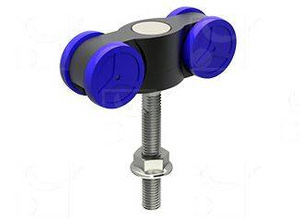 Wózek 4-kołowy z krótkim trzpieniem MANTION 11232HCX, koła nylonowe