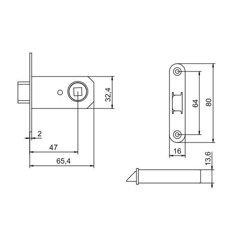 Zamek oszczędnościowy LOB Z05L, żółty ocynk