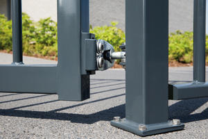 Regulowany w czterech kierunkach zawias 180° anty-sabotaż Locinox GBMU4DSHIELD; M12/M16