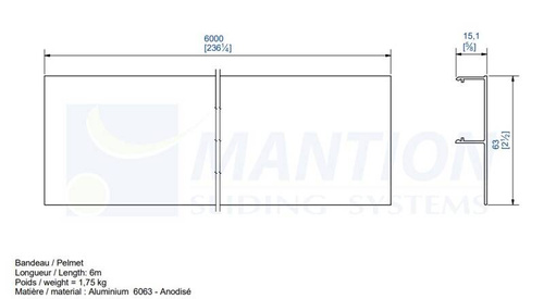 Maskownica MANTION 11011, aluminium