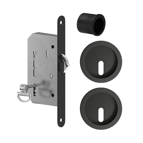 Zamek wpuszczany hakowy Metal-Bud, okrągły