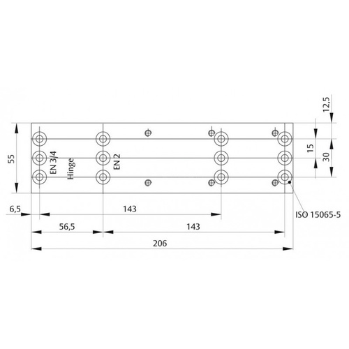 Płytka montażowa ASSA ABLOY DCA161, srebrna