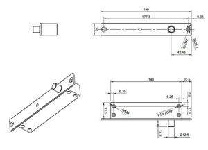 Wąski elektrorygiel BIRA Hartte XSBL, normalnie otwarty
