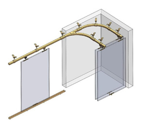 Łuk pionowy 20° NIKO 26.C51, promień 600±20 mm, odcinki proste 220±20 mm, ocynk