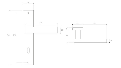 Klamka drzwiowa Metal-Bud ONYX