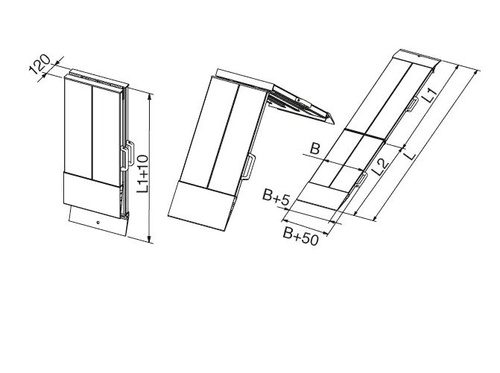 Antypoślizgowa składana aluminiowa rampa najazdowa ALTEC AOS-F 300 (081.55.023)