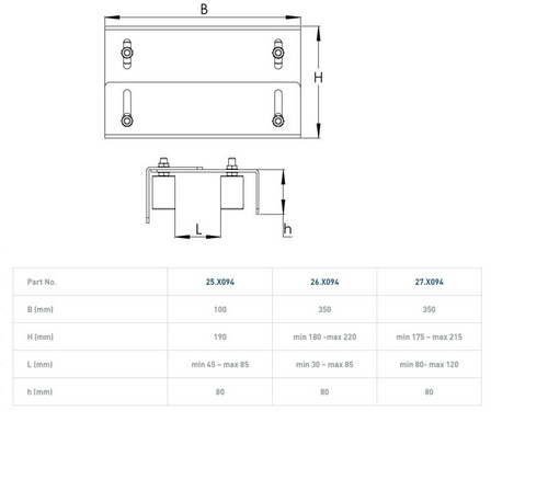Prowadzenie górne NIKO 25.X094