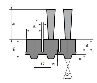 Szczotka na pasie zębatym MINK BZR T20