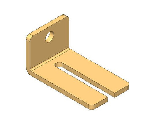 Regulowany podwójny uchwyt ścienny do szyny NIKO 21.B66, ocynk