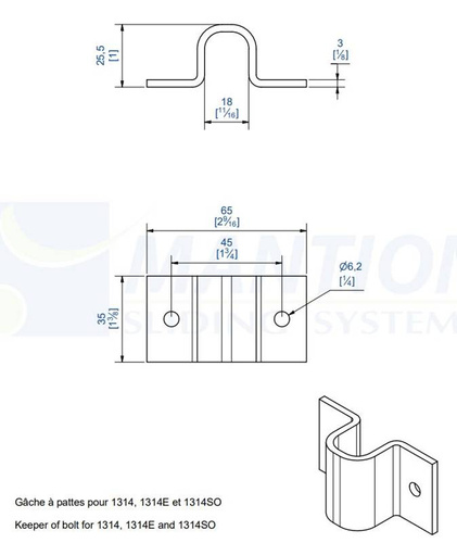 Gniazdo mocujące MANTION 1314GP