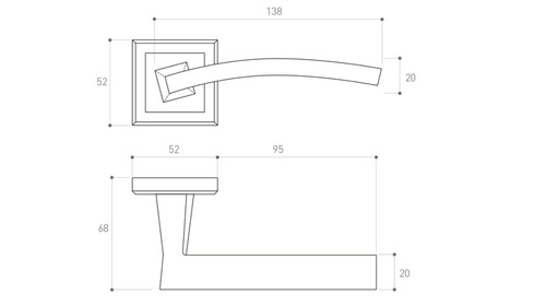 Klamka drzwiowa Metal-Bud ALFA