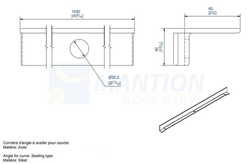 Wspornik łuku MANTION 8579, ocynk