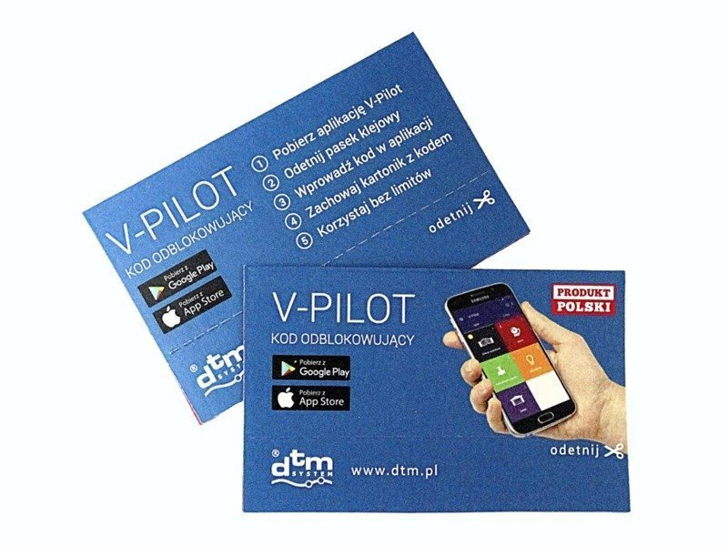 Aplikacja DTM V-PILOT - kod odblokowujący