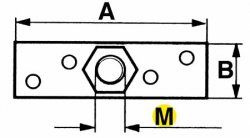 Łożyskowana płytka mocująca IBFM (gwint M12) do bram harmonijkowych, typ 336