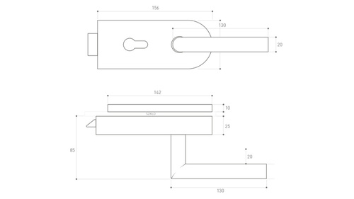 Zestaw okuć do drzwi szklanych Metal-Bud inox okrągły, na wkładkę bębenkową