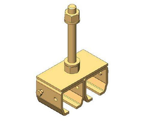 Regulowany podwójny sufitowy uchwyt szyny NIKO 21.B84, ocynk