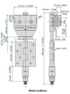 Wózek 4-kołowy MANTION BOB100, koła poliamidowe