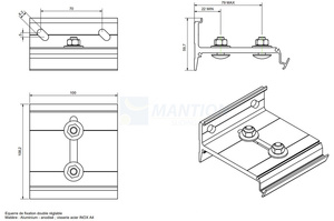 Uchwyt ścienny MANTION 11293DA, aluminium, do terenów nadmorskich