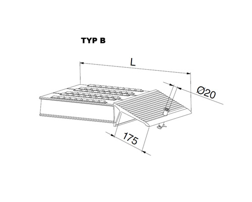 Ciężka rampa najazdowa do pojazdów budowlanych ALTEC VFR 120 (120.00.005)
