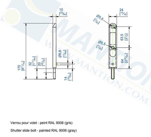 Zatrzask okienny MANTION 1317A