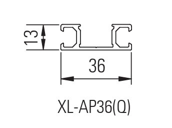 Profil montażowy do krawędzi bezpieczeństwa BIRCHER XL-AP36 (402163)