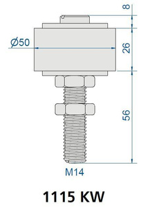 Dolna rolka prowadząca MANTION 1115KW, nylon