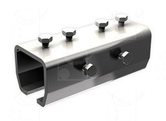 Łącznik szyny MANTION 9011MXA4, stal kwasoodporna AISI 316