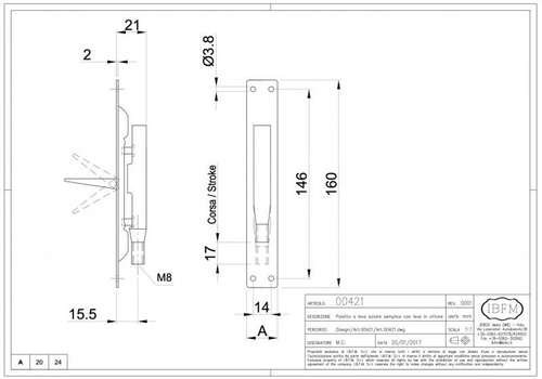 Zasuwa czołowa (kantrygiel) IBFM 421 (421020)