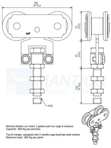 Wózek 4-kołowy MANTION 0285SL, ocynk