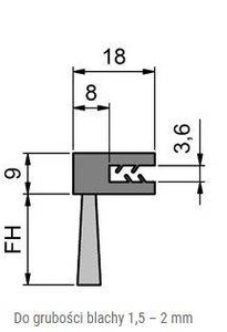 Elastyczna uszczelka szczotkowa MINK FBL1321