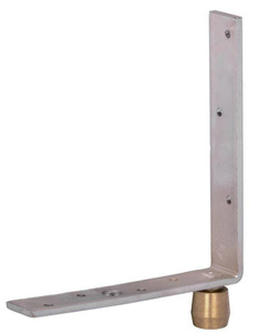 Dolny narożnik do skrzydeł drewnianych NIKO 33.M84, ocynk