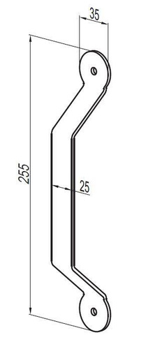 Uchwyt trapezowy TR do drzwi ROC DESIGN (337-171)