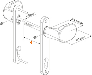 Klamka z zaokrąglonymi rogami z funkcją stałą i/lub obrotową Locinox 3006PAD, aluminium