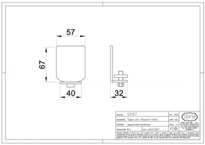 Zaślepka szyny IBFM 57x67 mm, typ 2167