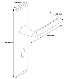 Wewnątrz klatkowy klamko-pochwyt drzwiowy Metal-Bud ZEUS