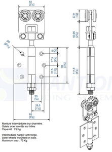 Wózek 4-kołowy MANTION 9532, ocynk