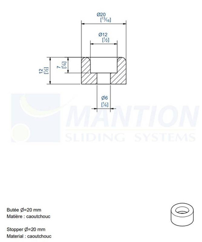 Stoper MANTION 4023, kauczuk