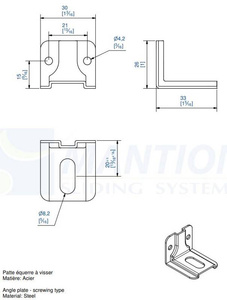 Uchwyt ścienny MANTION 2523, ocynk