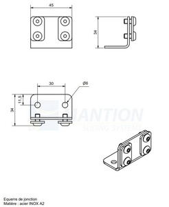 Łącznik do paska zębatego MANTION 11291 do jednoczesnego przesuwu dwóch okiennic