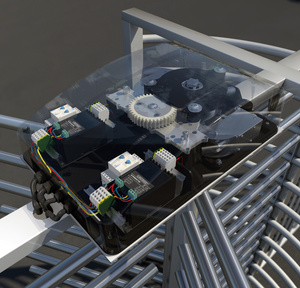 Elektromechaniczny modułowy mechanizm bramy obrotowej Locinox TURNITEC