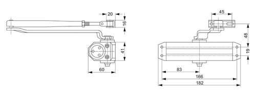 Samozamykacz nawierzchniowy ASSA ABLOY DC110