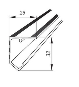 Prowadnica MANTION SATURN / JUPITER 21AS, aluminium
