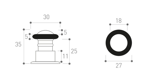 Odbojnik drzwiowy Metal-Bud, retro