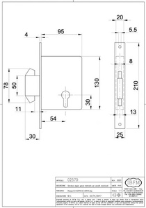 Podwójny zamek hakowy do bram przesuwnych z napędem IBFM typ 2570