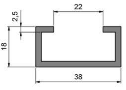 Szyna ceownikowa MINK C-S810, inox