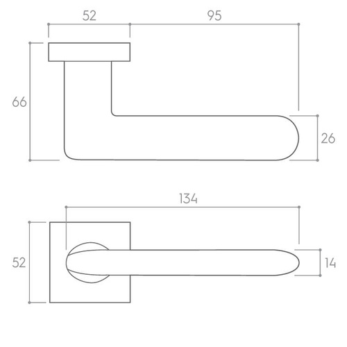 Klamka drzwiowa CORONA SPARK (szyld kwadratowy)