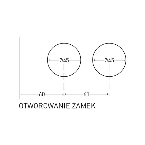 Zestaw okuć do drzwi szklanych Metal-Bud inox okrągły, na wkładkę bębenkową