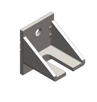 Regulowany uchwyt ścienny do szyny NIKO 74.B05, stal kwasoodporna AISI 316