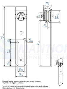 Wózek 2-kołowy MANTION 0017, koła nylonowe